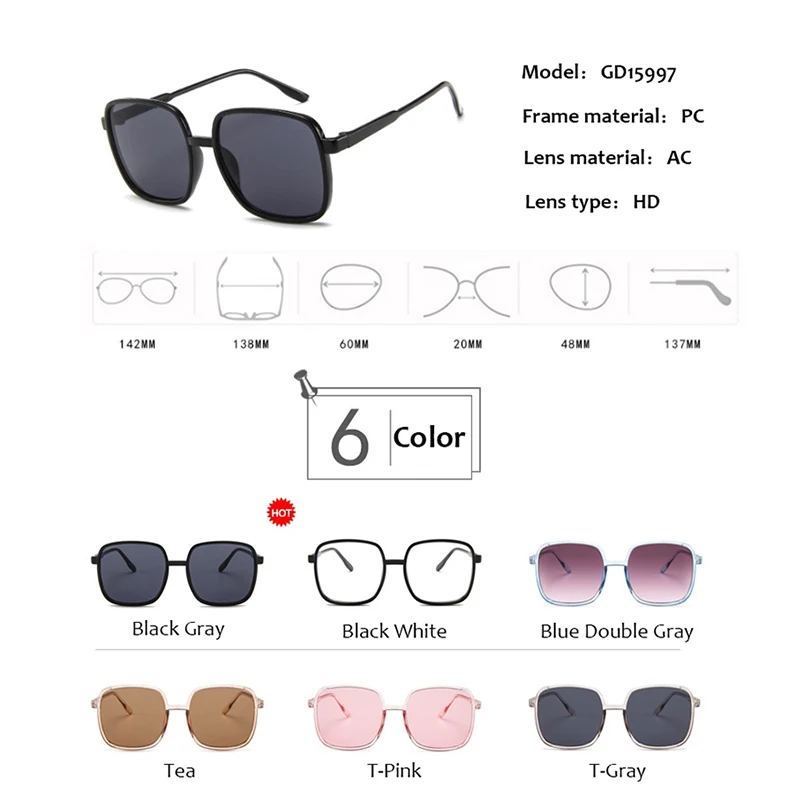 Big Frame Gradient Shades Oversized Sunglasses Pink Square Brand Designer Vintage Women Fashion Sun Glasses Oculos De Sol UV400 Big Frame Gradient Shades Oversized Sunglasses Pink Square Brand Designer Vintage Women Fashion Sun Glasses Oculos De Sol UV400