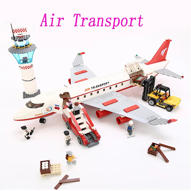 

Legoed City Sky Aerospace Playmobil Airport Air legoing toy Transport Private Plane Aircraft DIY Legoed Technic Toys Model kitS
