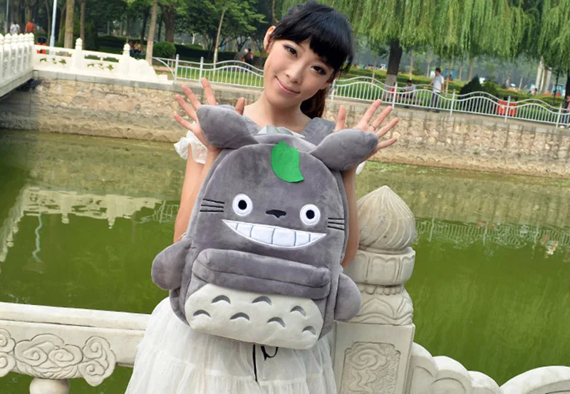 Totoro Children Backpack Plush Baby School Bag Teenagers Shoulder Bag Kid Hayao Miyazaki Toys Boy Girl Schoolbags Mochila BP0175 (7)