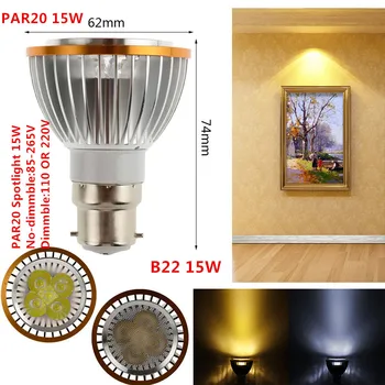 

30*DHL New LED PAR20 Bulbs B22 Dimmable par20 LED Spot Bulb Lamp Light Warm White/Cool White/Pure White Spotlight Down LIGHTING