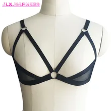 Эластичный жгут сетки бюстгальтер 90х сексуальный с открытой грудью клетка бюстгальтер БДСМ тело жгут ремень Готический укороченный Топ белье