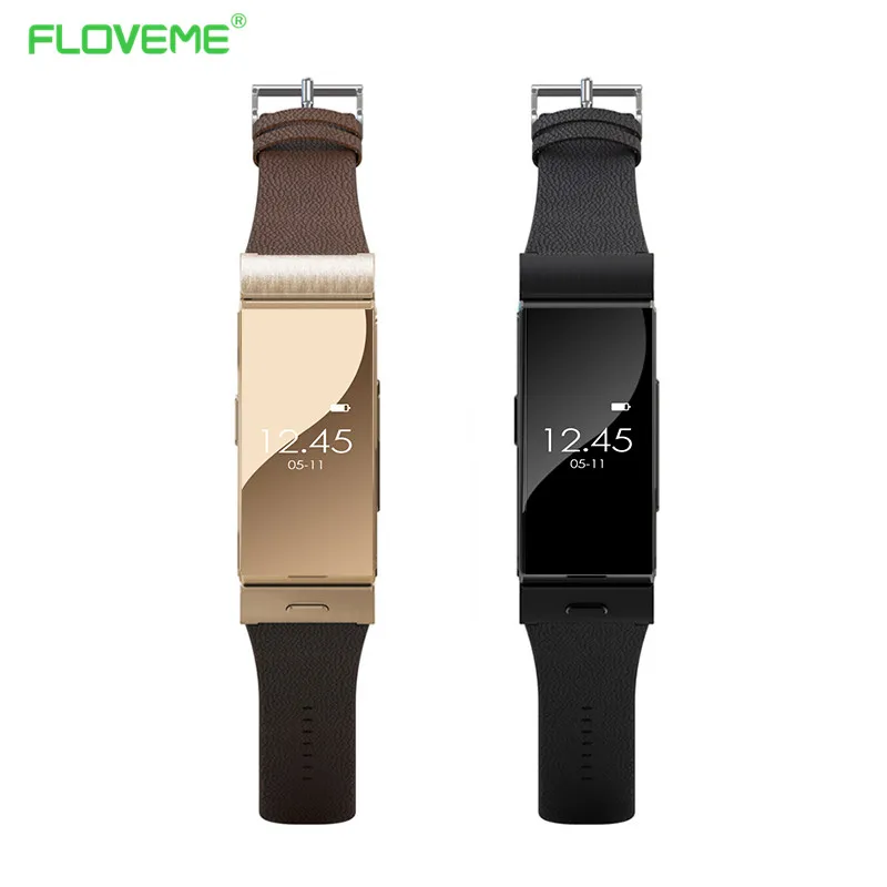 Floveme A5 font b Smart b font Leather Bracelet font b Watch b font Earphone Heart