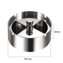 Высококачественная портативная практичная домашняя металлическая пепельница с вращением черного цвета простая пепельница для сигарет