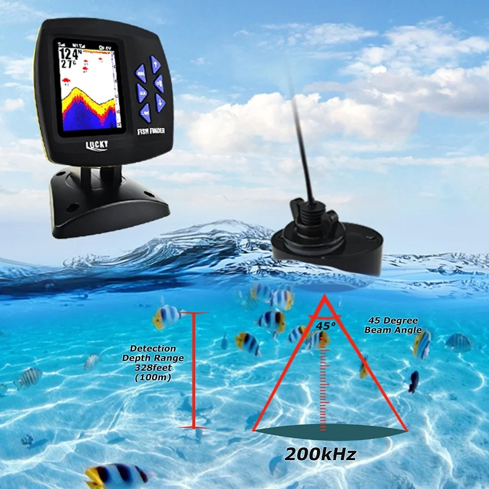 محظوظ صياد السمك FF918-CWLS 3.5 LCD قارب صياد السمك لاسلكية تحت الماء جهاز كشف الكاميرات ل الصيد نطاق التشغيل 300 m عمق