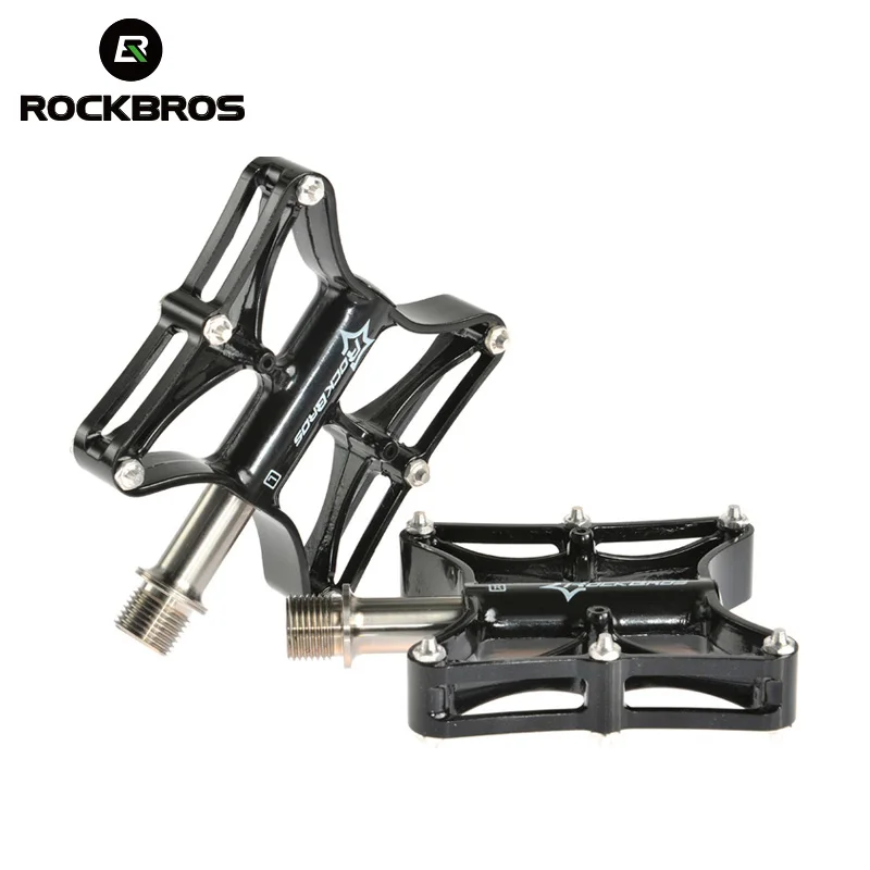 

ROCKBROS Bike Bicycle MTB Magnesium Pedals Platform CNC Steel/Tintanium Axle 9/16" Cycling Pedals Riding Ultralight Pedals