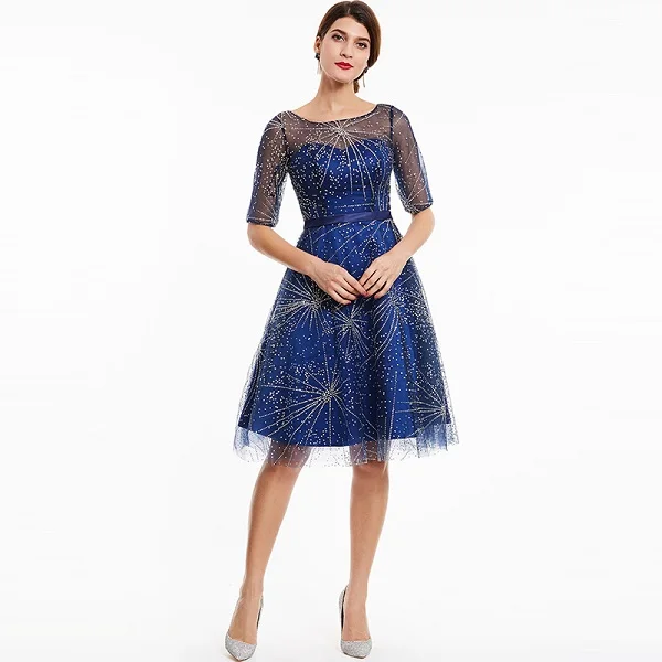 beaded cocktail dress with sleeves