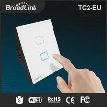 ЕС Broadlink TC2 2 банда умный переключатель, сетевой беспроводной пульт дистанционного управления настенный wifi светильник сенсорный экран умный дом wifi переключатель