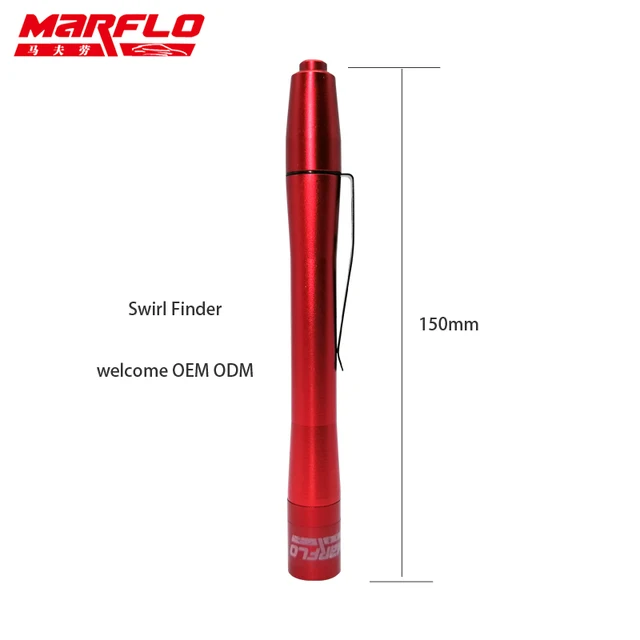 Marflo Car Paint Checking Swirl Finder Light Pen Lighter for Car Washing and Paint Finish Tools
