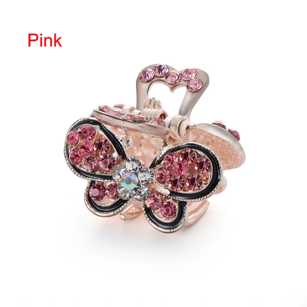 1 Pc Butterfly Crystal Hair Claws Clips Pins For Women Girls Vintage Headwear Rhinestone Hairpins Barrette Jewelry Accessories