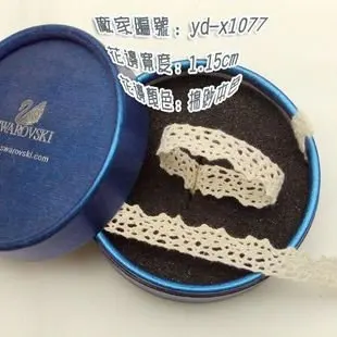 

Wholesale 1.15 cm cotton lace trim, Christmas gift packing lace,DIY clothing accessories,decorative packing lace,lace heaven