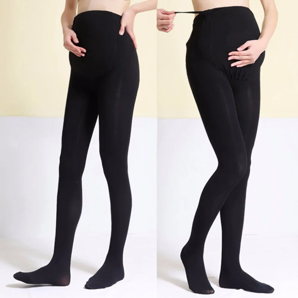 Puseky Одежда для беременных зимние однотонные с высокой талией регулируемые Леггинсы для беременных женщин толстые универсальные брюки для беременных Polainas