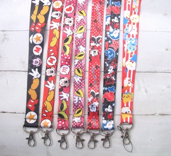 

New 30 pcs mickey minnie hand Cello Phone Key Chain Neck Strap Keys Lanyards gift X-101
