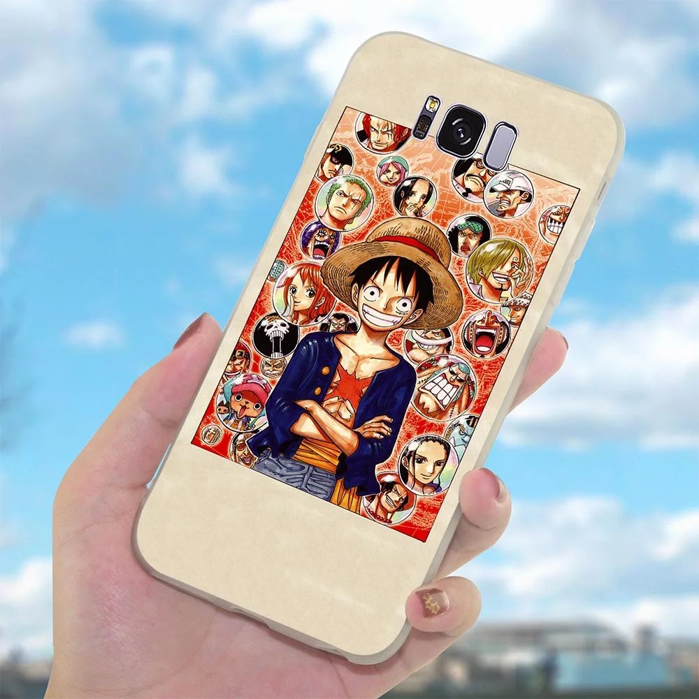 

Cute One Piece Luffy Cover for Galaxy A70 Cases for Samsung A8 A9 A10 Case A6 Plus A7 A20 A30 A40 A50 J3 J5 J6 J7 TPU