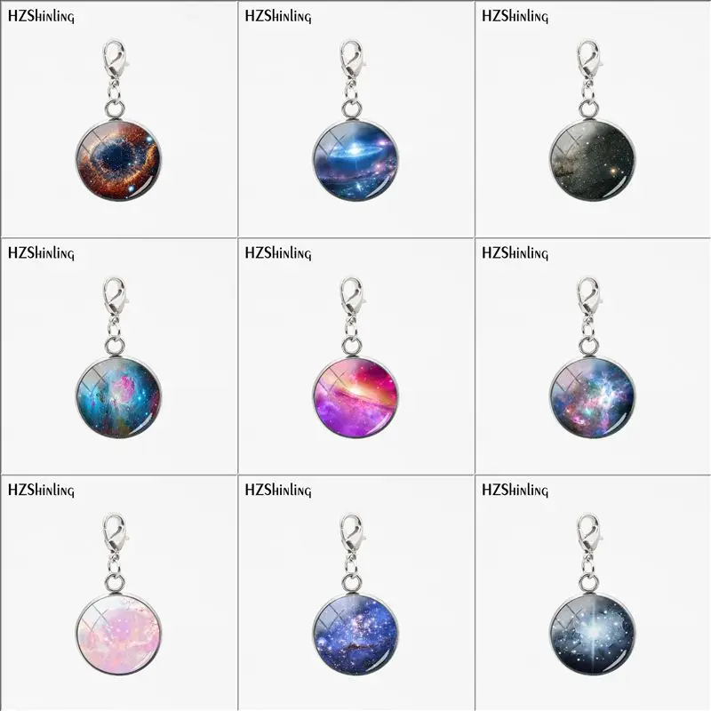 

2019 Cosmic Galaxy Black Hole Fashion Stainless Steel Pendant Glass Vault Charm Charming Star Jewelry