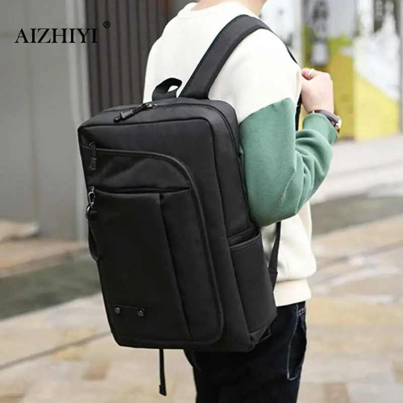 15 Mochilas Oxford impermeables de 6 pulgadas de viaje de negocios para ordenador portátil Mochila con cremallera para hombre hombro Simple Mochila escolar Mochila