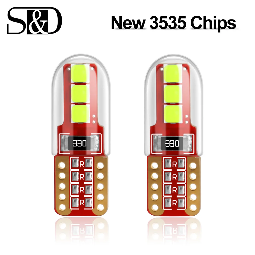 2 шт. Автомобильные светодиодные лампы для чтения T10 LED W5W WY5W 501 168|Сигнальная лампа|
