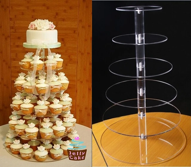 3 camada titular do bolo transparente quadrado acrílico macaron torre  cupcake suporte fondant casamento festa de aniversário bolo decoração  ferramentas - AliExpress