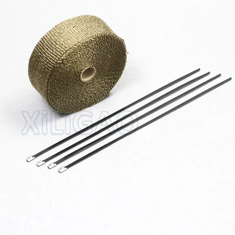 FREE SHIPPING Motorcycle Exhaust Thermal Exhaust Tape Header Heat Wrap Resistant Downpipe For Motorcycle Car Accessories  FT002
