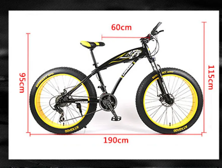 Top top quality 7/21/24/27 Speed 26x4.0" Fat bike Mountain Bike Snow Bicycle Shock Suspension Fork bicicleta free shipping 79