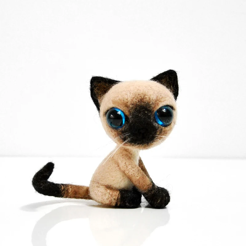 

Felt CraftNon Finished Felting Poked Free Shipping Very Lovey Cat Handcraft Wool Felt Poked Set DIY Felt for Needle Material Bag