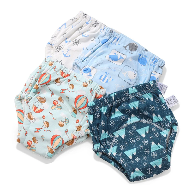 

5Pcs Baby Toddler Underwear Cotton Potty Training Pants Baby Diapers Reusable Nappies Washable Cloth Diaper Nappy