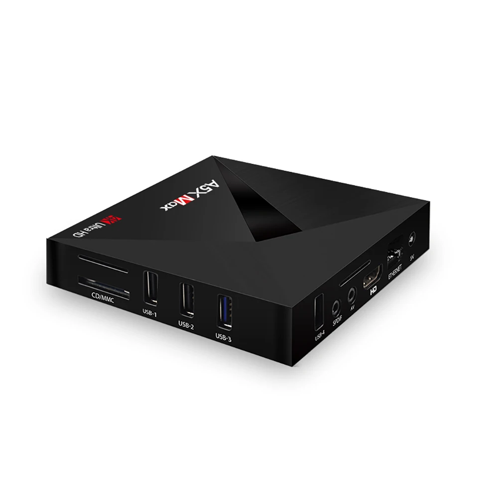 A5X Max Android TV Box RK3328 4GB RAM 32GB 4K HD Smart TV Box with USB 3.0 Smart IPTV M3U espana French Italian Spain Arabic  