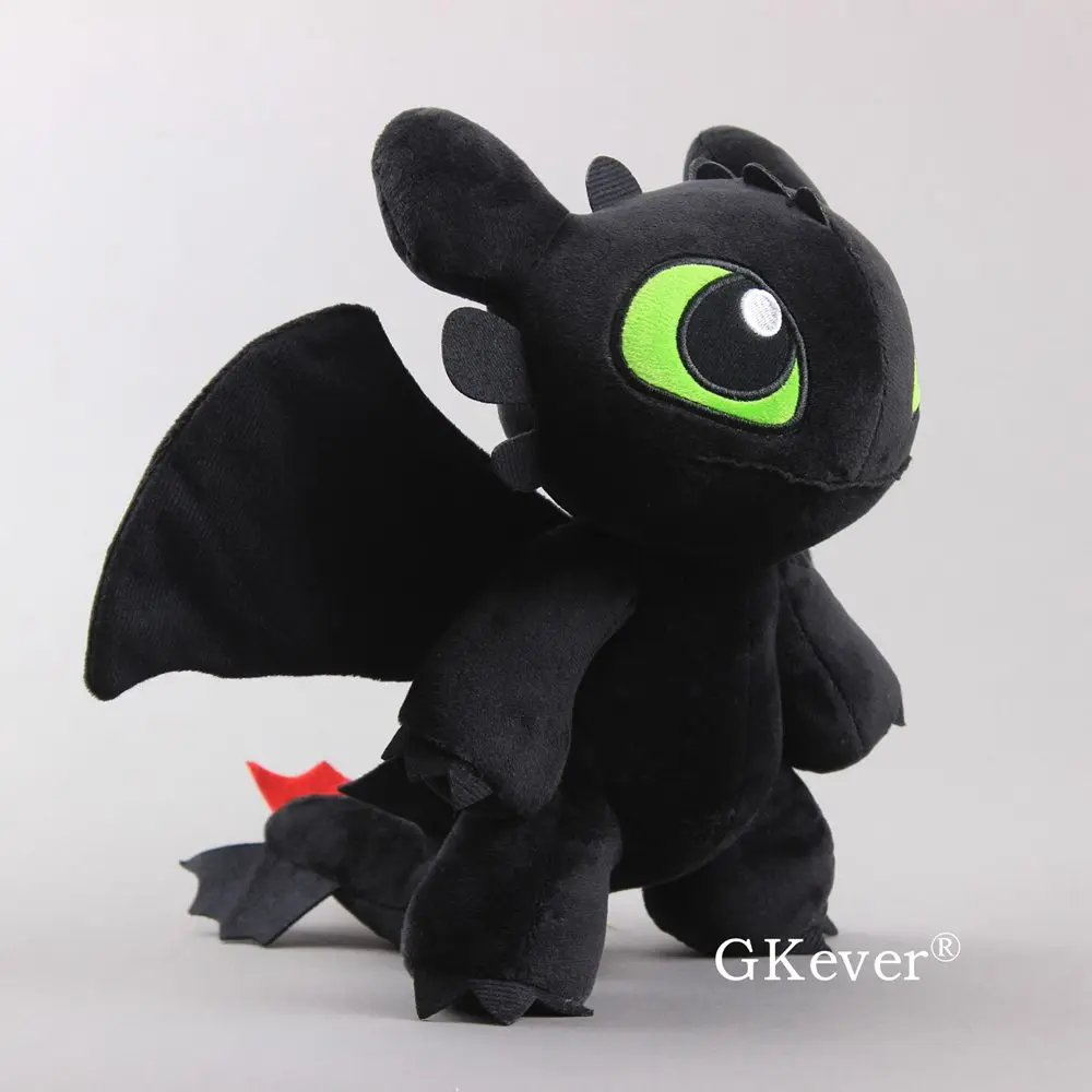 Movie Dolls How to Train Your Dragon Toothless Light Fury Stuffed Animals 1" 30 cm Soft Plush Toys Gift - Цвет: Toothless