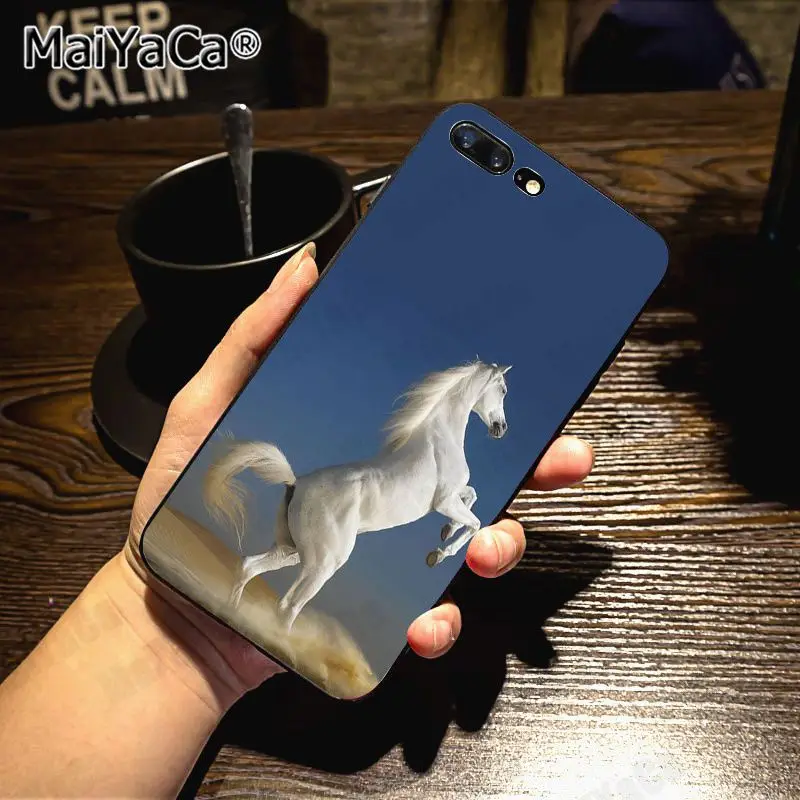 MaiYaCa дешевый оптом чехол для телефона бегущий животное лошадь чехол для телефона для iphone 11 pro X 66S 7 7plus 8 8Plus 55S SE XS XR XS MAX - Цвет: A14