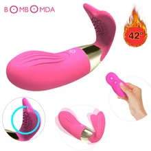 Erotic Dildo Double Vibrator Wireless Heating Remote Control Panties Sex Product For Woman,Clitoral Vibrator Sex Toy for Couple