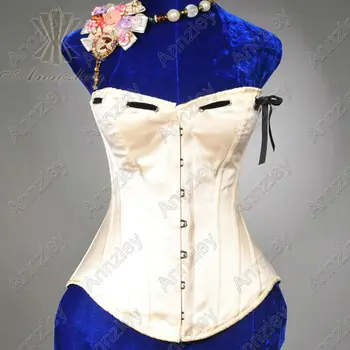 

Steel Boned Cream Corset Styles Tops For Waist Slimming
