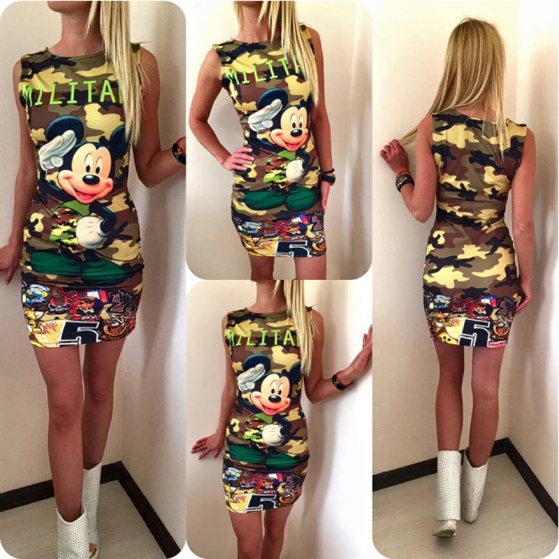 Buy Cheap 2016 new summer short-sleeved dress sexy casual fashion printed floral dress