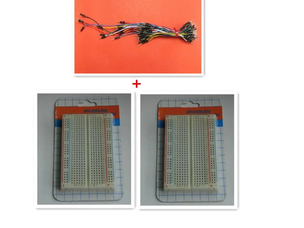 2 шт 8,5*5,5 см 400 галстук безsolderless Прототип Макет+ 65 шт перемычка провода, 400 галстук макет комплект