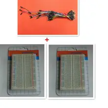 2 шт 8,5*5,5 см 400 галстук безsolderless Прототип Макет+ 65 шт перемычка провода, 400 галстук макет комплект