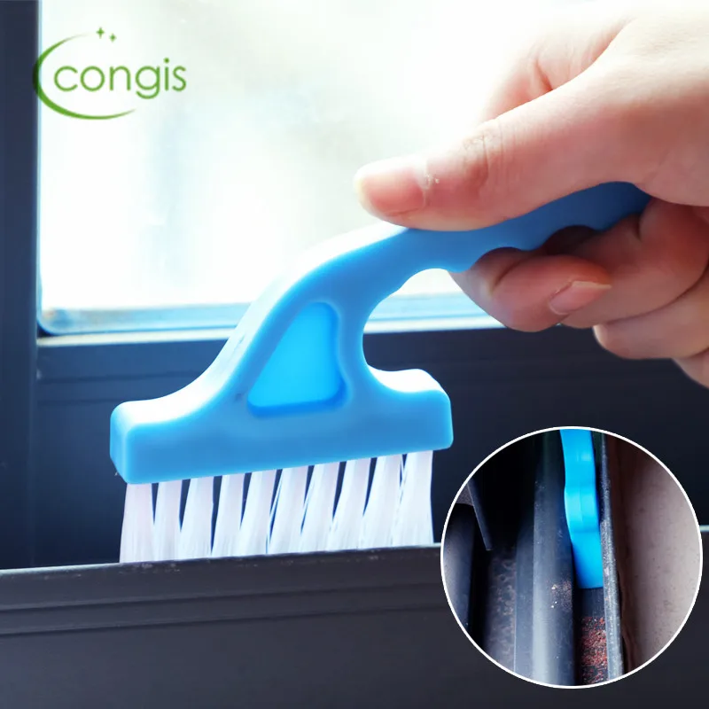 

Congis 1 PC Hand-held Groove Gap Cleaning Brush Cleaning Window Track Comfortable Suspension Handle Home Cleaning Tools Dropping