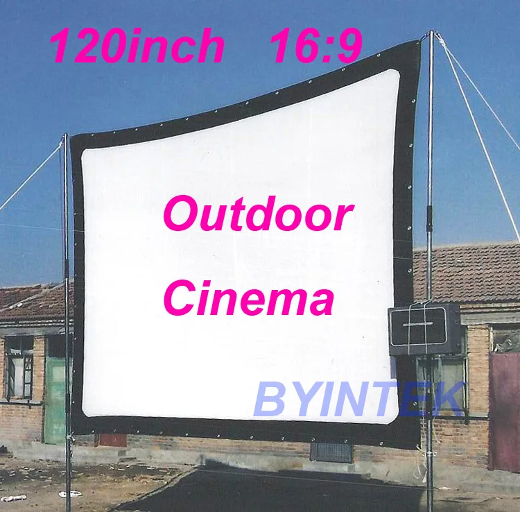 

Matte White Soft fabric Home Theater 120inch 16:9 Projection HD Video Projector Simple Cinema Screen with holes Free Shipping