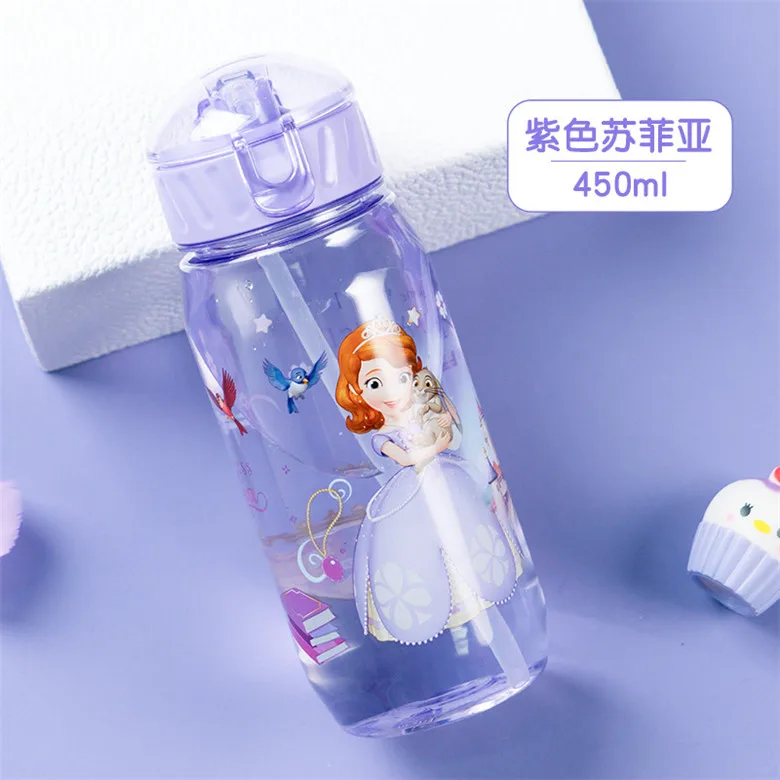 450 мл детские детская бутылка для воды Tritan BPA-Free детская чашка Детские Портативные Кормление бутылка с соломинкой герметичная прочная чашка воды - Цвет: 5