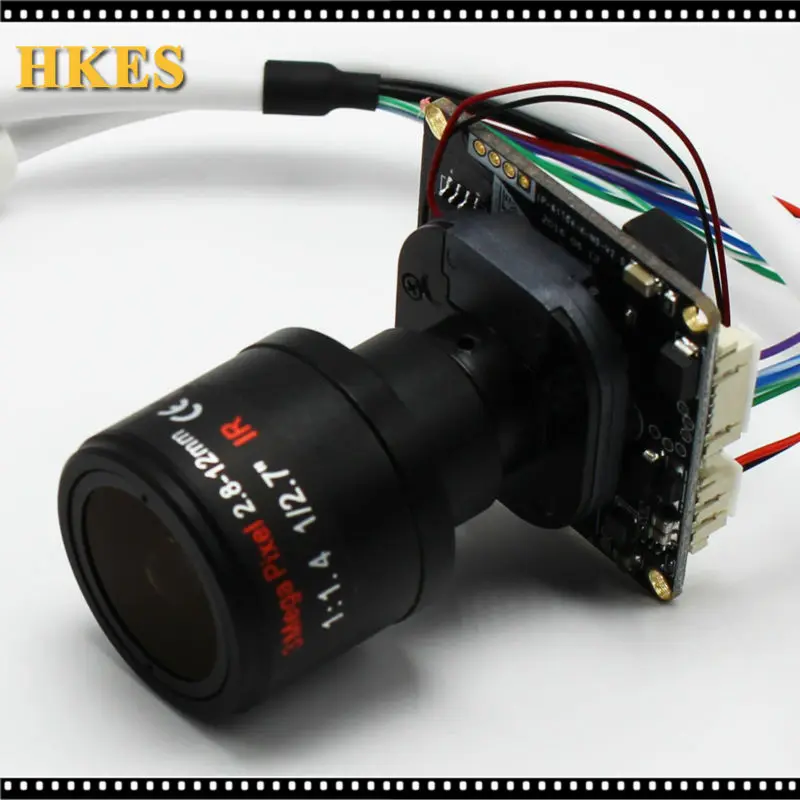 High Resolution H.264 1080P 720P 960P 25fps CCTV IP camera module board 2.8-12mm Lens with LAN cable ONVIF P2P