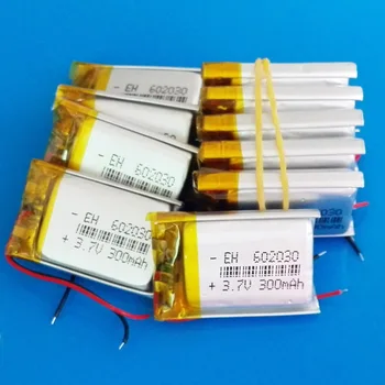 

Lot 10 pcs 3.7V 300mAh 602030 lithium polymer li ion Lipo rechargeable battery for MP3 MP4 GPS bluetooth headset camera