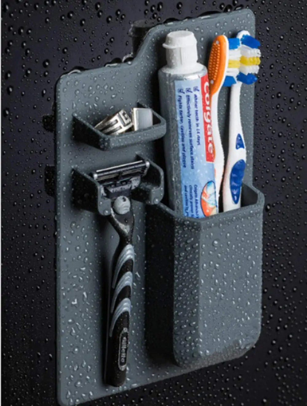 

Magic Sticker Silicon Bathroom Organizer Glue Free Mighty Toothbrush Cup Toothpaste Shaver Ring Watch Jewelry Holder In Lavatory