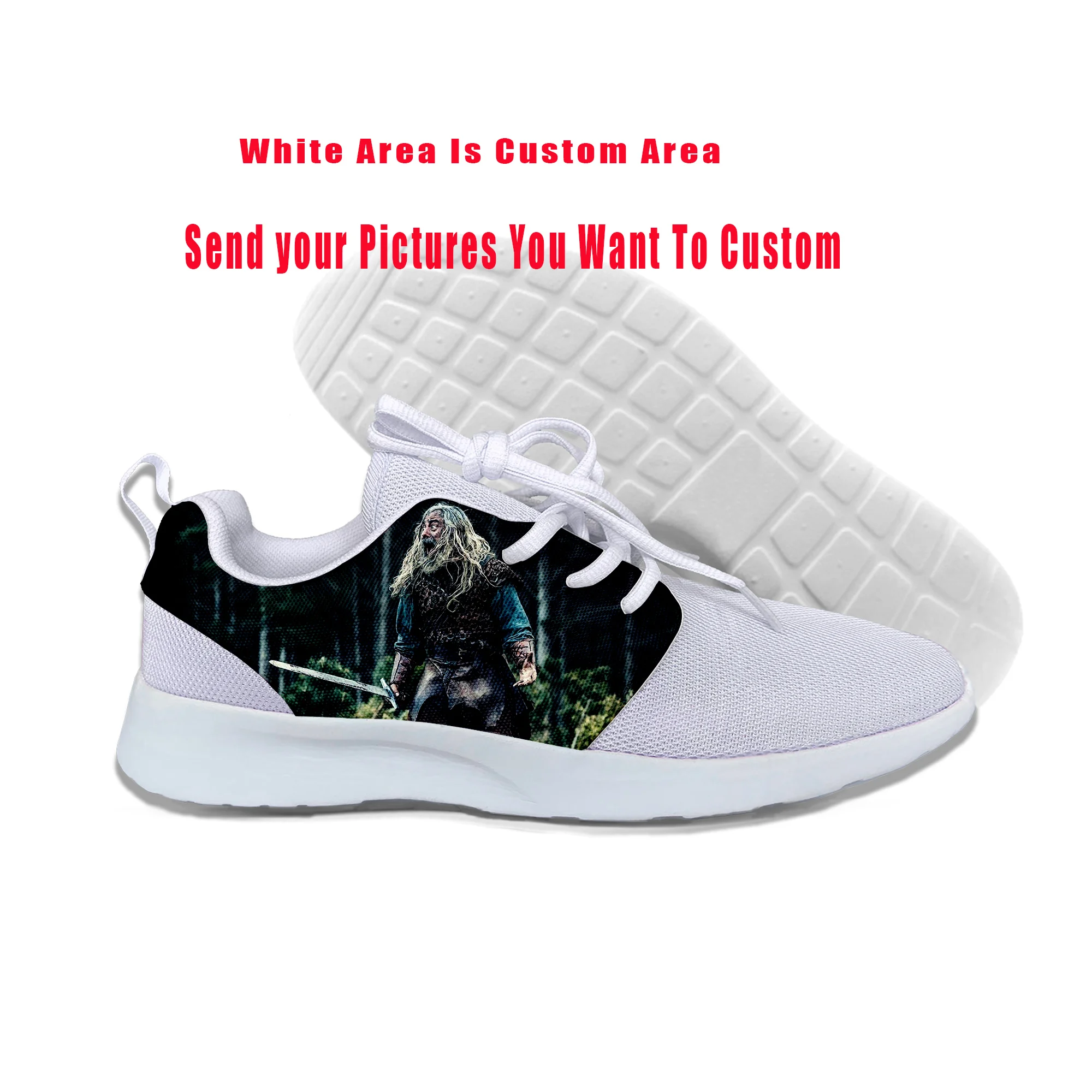 

2019 Fashion 3D Print Women Men Canada TV Vikings LOGOTshirt Summer Shoes Harajuku Lightweight-Breathable Custom DIY Shoes
