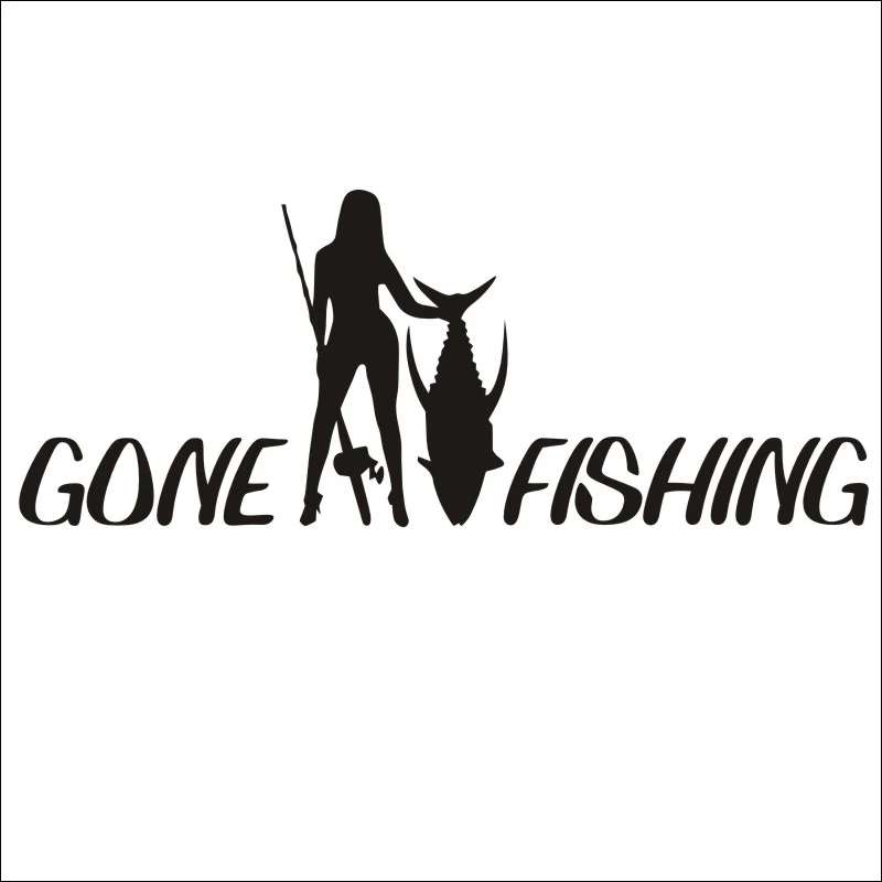 DCTAL  car Fishing Sticker car styling programa Catfish Hunter Pesca divertido Cuerpo Adhesivos Accesorios fishing decal  F2-25