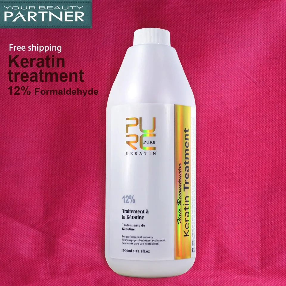 PURC Brazilian Keratin Hair Treatment 12% Formalin Hair Mask Deep Repair Damaged Hair Smoothing Straightener Hair Care 1000ml PURC Brazilian Keratin Hair Treatment 12% Formalin Hair Mask Deep Repair Damaged Hair Smoothing Straightener Hair Care 1000ml