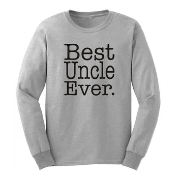 

Loo Show Mens Best Uncle Ever Long Sleeve Adult T-Shirts Casual Men Tee