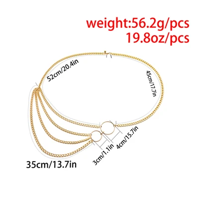 Женский модный пояс-цепочка с высокой талией, сексуальный пляжный металлический пояс для живота, многослойный пояс, ювелирная цепь на бедра, платье для брюк