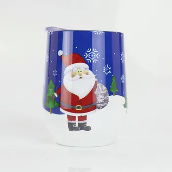 

Free Custom Red Wine Glass Ice Beer Mug Cold Cup 9oz Stainless Steel Vacuum flask Office Drinking Water Christmas Gift Q29