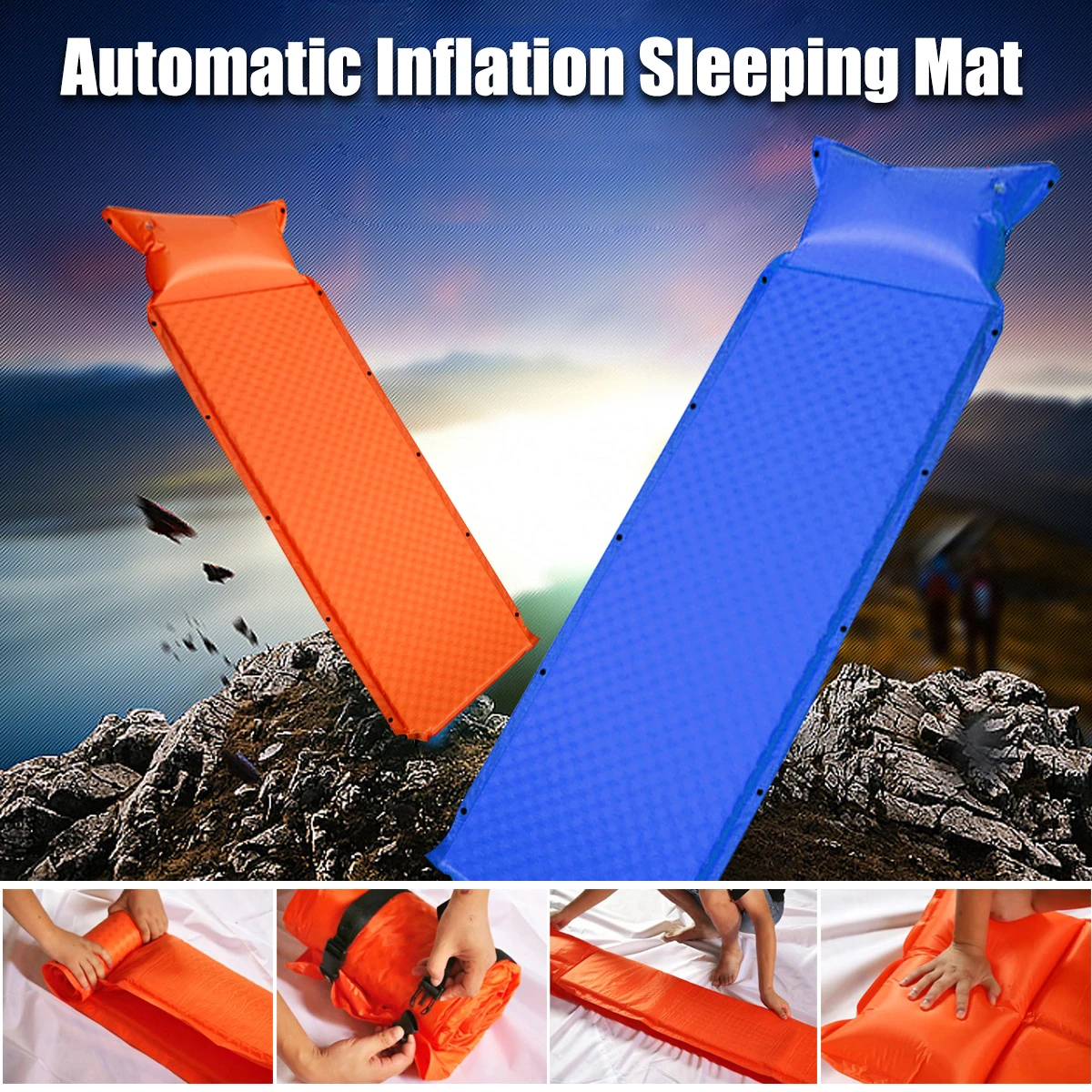 Automatic Inflation Sleeping Bag Mat Filling Air Bed Outdoor Camping