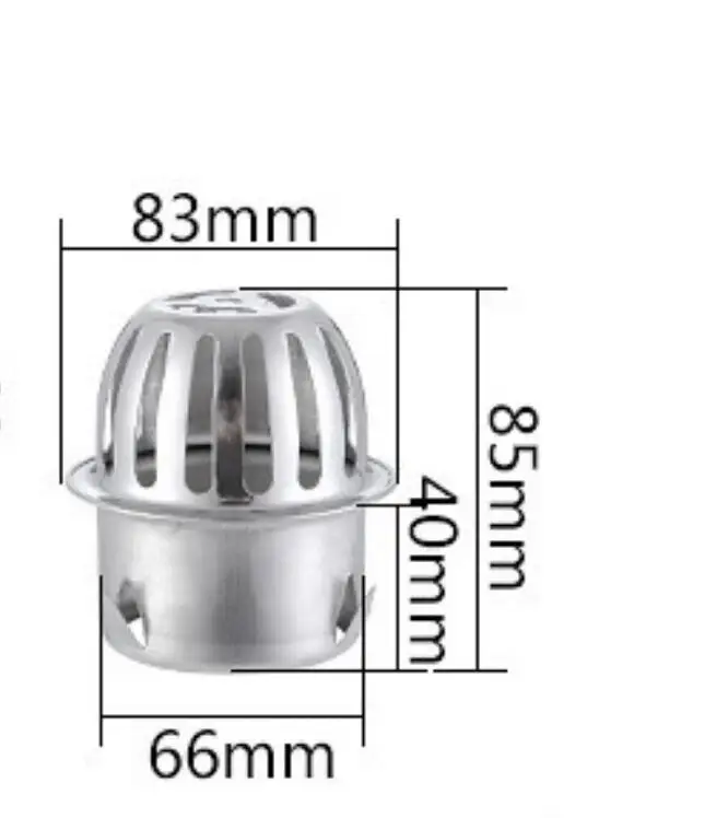 Нержавеющая сталь для крыши балкона Круглый Большой смещение анти-блокирующий пол слив Открытый дождь ведро дренаж пол дренаж - Цвет: SMT037-75mm