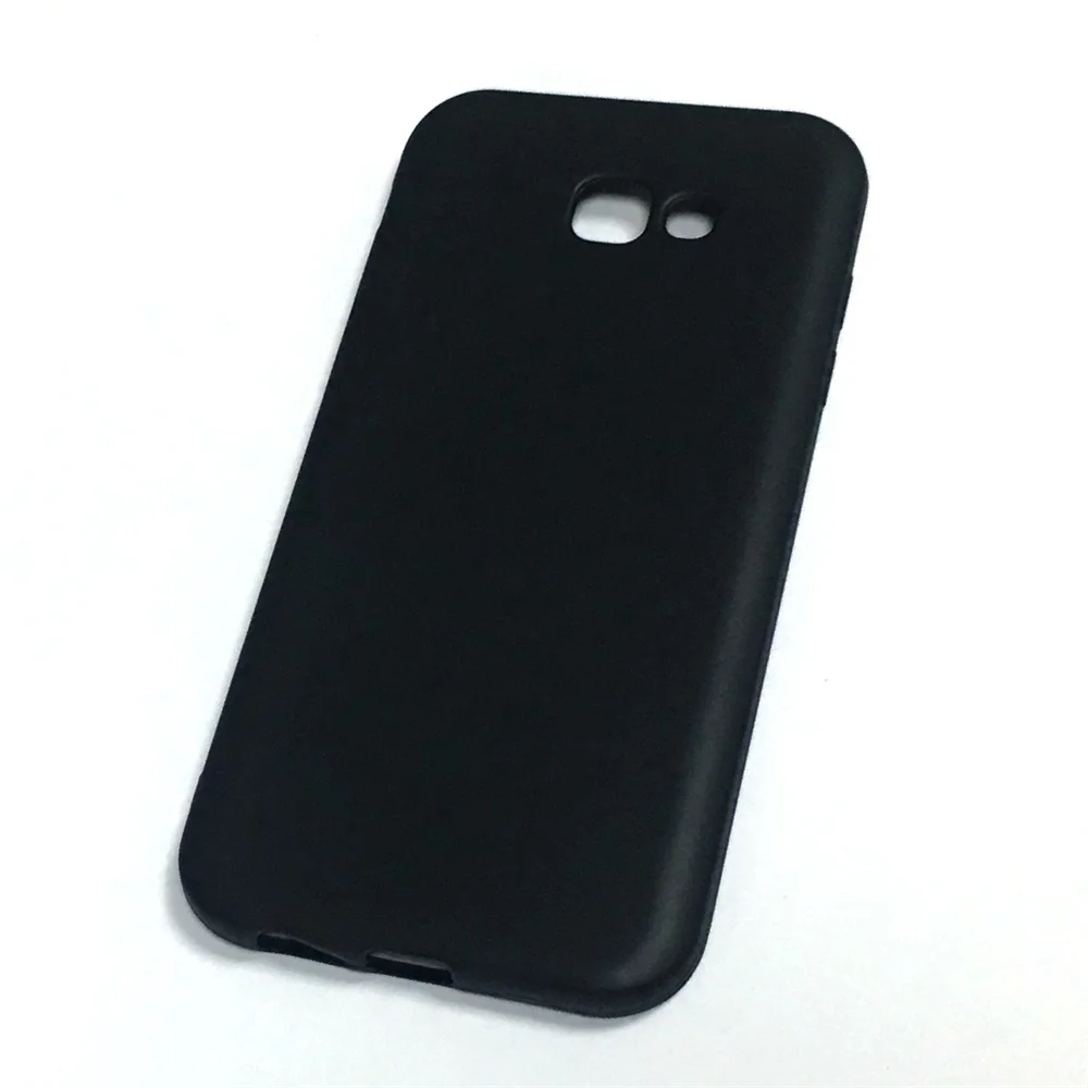 Чехол для samsung Galaxy A7 a720f чехол s Мягкий Силиконовый ТПУ чехол для samsung A7 SM-A7(7) A720 чехол - Цвет: Pure Black