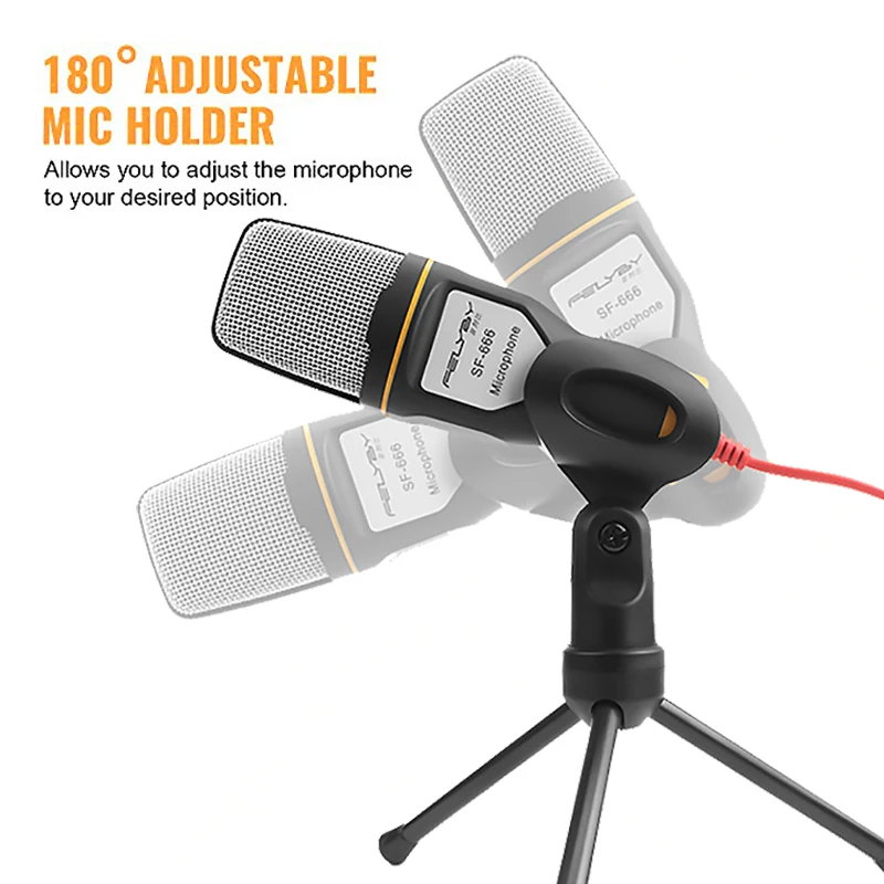 SF666 Multimedia Studio Wired Condenser Microphone with Tripod price in bd