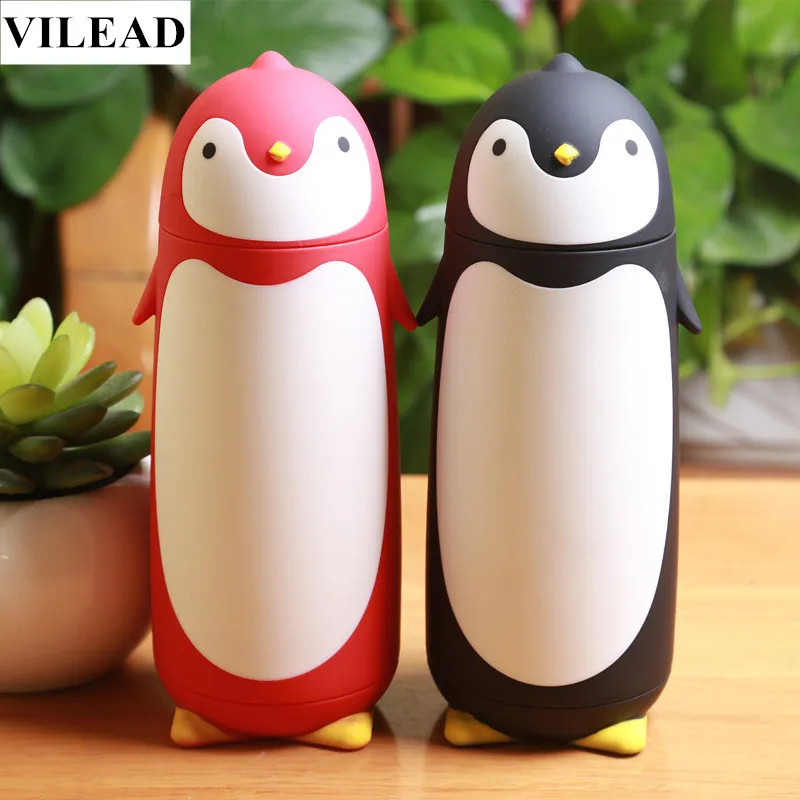 VILEAD Cute Penguin Stainless Steel Thermos Vacuum Flasks Kid s Cartoon Thermal Insulation Water Bottle Sweet